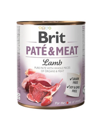 BRIT Pate&Meat lamb 800 g báránypástétom kutyáknak