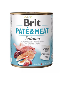 BRIT Pate&Meat salmon 6 x 800 g lazacpástétom kutyáknak