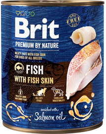 BRIT Premium by Nature Fish&Fish Skin 800 g hal és halbőr természetes kutyaeledel