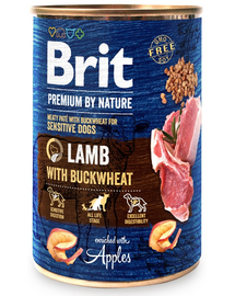 BRIT Premium by Nature Lamb and buckwheat 400 g bárány és hajdina természetes kutyaeledel