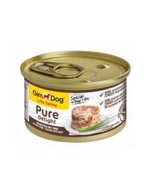 GIMDOG Pure Delight Chicken&Beef 85 g csirke és marhahús felnőtt kistestű kutyáknak