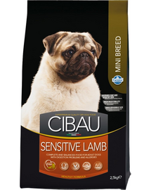 FARMINA Cibau Sensitive Lamb MINI kutyatáp érzékeny emésztésű kutyáknak bárányhússal 2.5 kg