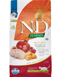 N&D Cat Pumpkin Neutered Quail & Pomegranate 1.5 kg
