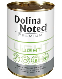 DOLINA NOTECI Premium Light Kevés aktivitású kutyáknak szánt eledel 24x400 g