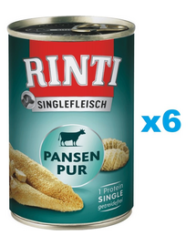 RINTI Singlefleisch Rumen Pure monoprotein bendő 6x800 g