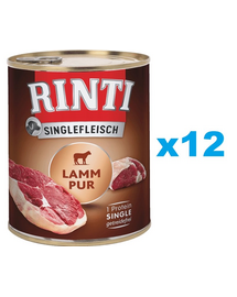 RINTI Singlefleisch Lamb Pure monoprotein bárány 12x800 g