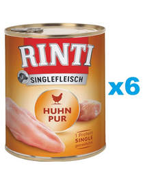 RINTI Singlefleisch Chicken Pure 6x400 g monoprotein csirke