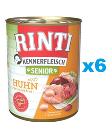 RINTI Kennerfleish Senior Chicken 6x800 g csirkével idősebb kutyáknak