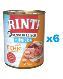 RINTI Kennerfleish Junior Chicken 6x400 g marhahússal kölyökkutyáknak