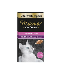 MIAMOR Cat Cream mix maláta paszta + sajt 24 x 15 ml