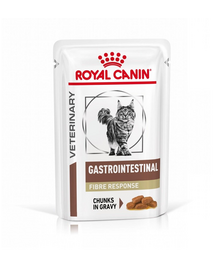 ROYAL CANIN Veterinary cat Gastrointestinal Fibre Response 12x85 g szaftos eledel székrekedésben és székrekedésben szenvedő macskáknak