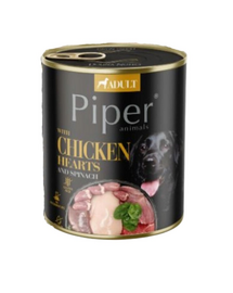 PIPER Nedvestáp csirkeszívvel és spenóttal kutyáknak 800 g