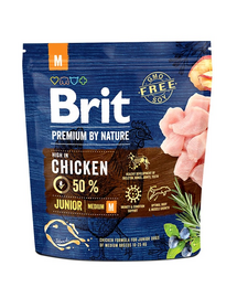 BRIT Premium By Nature Junior Medium M Chicken 1 kg