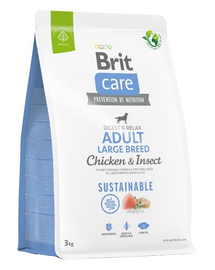BRIT CARE Sustainable Adult Large breed chicken insekt felnőtt nagytestű kutyáknak csirkével és rovarokkal 3 kg