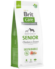 BRIT Care Dog Sustainable Senior Chicken & Insect idősebb kutyáknak csirkével és rovarokkal 12kg