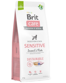BRIT Care Sustainable Sensitive Insect & Fish felnőtt kutyáknak rovarokkal és halakkal 12kg