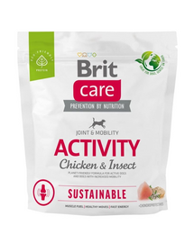BRIT CARE Dog Sustainable Activity chicken insekt aktív felnőtt kutyáknak csirkével és rovarokkal 1kg