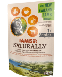 IAMS Naturally - nedves eledel idős macskáknak új-zélandi bárányhússal szószban 85g