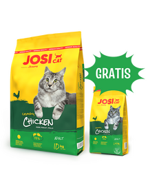 JOSERA JosiCat Crunchy Chicken 10kg baromfival felnőtt macskáknak + 1,9kg eledel INGYENES