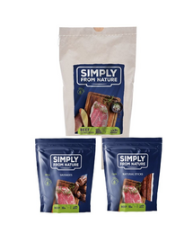 SIMPLY FROM NATURE Oven Baked Dog Food with beef 1,2 kg + természetes marhahús snackek