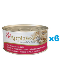 APPLAWS Cat Csirkemell kacsával húslevesben 6x156g