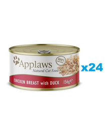APPLAWS Cat Csirkemell kacsával húslevesben 24x156g