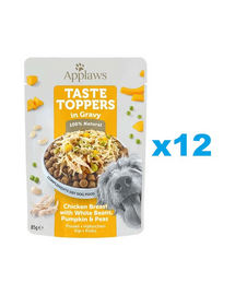 APPLAWS Dog Taste Toppers Csirke és sütőtök zselében 12x85 g