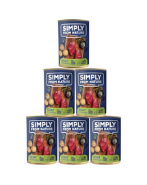 SIMPLY FROM NATURE Wet Food for dogs goat and potatoes 6 x 400 g