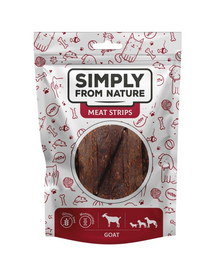 SIMPLY FROM NATURE Meat Strips Kecskehús csíkok kutyáknak 80 g