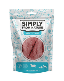 SIMPLY FROM NATURE Meat Strips Húscsíkok birkahússal és rizzsel kutyáknak 80 g