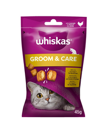 WHISKAS Groom and Care 45 g csirkés csemege macskáknak