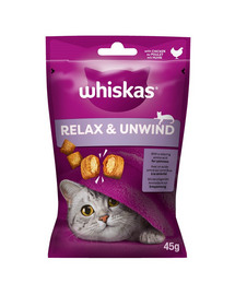 WHISKAS Relax and Unwind 45 g csirkés jutalomfalat macskáknak