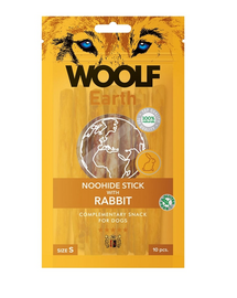 WOOLF Earth Noohide Stick with Rabbit S Nyúl botok 90g