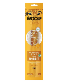 WOOLF Earth Noohide Stick with Rabbit XL Nyúl botok 85g