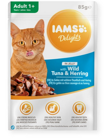 IAMS Cat Adult All Breeds Tuna & Herring In Jelly 85 g