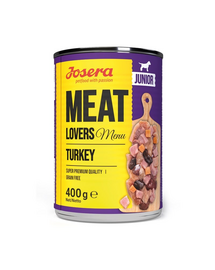 JOSERA Meat Lovers Junior Menu Pulyka kölyökkutyáknak 400g