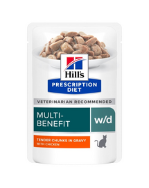 HILL'S PRESCRIPTION DIET Feline w/d Multi-Benefit csirkével 12x85 g