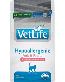 FARMINA VetLife Hypoallergenic Adult Pork diétás macskaeledel 400 g