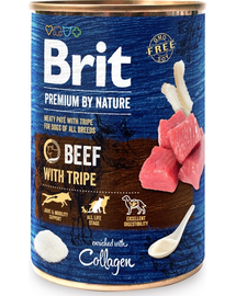BRIT Premium by Nature Beef and tripes 400 g marhahús és belsőségek természetes kutyaeledel