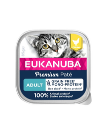 EUKANUBA Grain Free Adult Monoprotein húsos pástétom Csirke 85 g