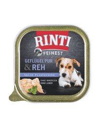 RINTI Feinest Poultry Pure&Deer baromfi és szarvas 150 g