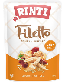 RINTI Filetto in Jelly Chicken&Poultry hearts zselés csirke- és baromfiszív 100 g