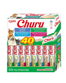 INABA Churu Variety Seafood tenger gyümölcsei macskáknak multibox 40x14 g (560 g)