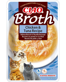 INABA CIAO Broth Csirke- és tonhalleves macskáknak 40g
