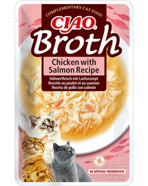 INABA CIAO Broth Csirke- és lazacleves macskáknak 40g