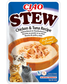 INABA CIAO Stew Csirke és tonhal étel macskáknak 40 g