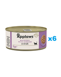 APPLAWS Cat Makréla és szardínia húslevesben 6x70 g