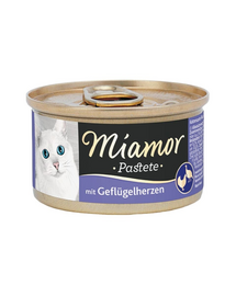 MIAMOR Pastete Poultry hearts 85g pástétom baromfiszívvel