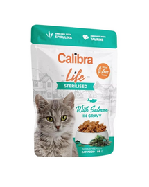 CALIBRA Cat Life Pouch Sterilised Salmon in gravy 85 g