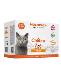 CALIBRA Cat Life Pouch Adult Multipack in gravy 12x85 g